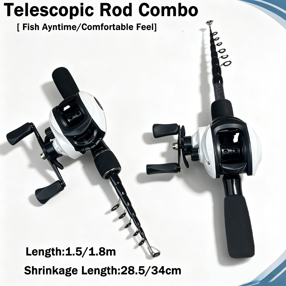 1.5/1.8m 초경량 65g 텔레스코픽 낚싯대와 릴  - Fishing Rod Spinning 리뷰 및 가격